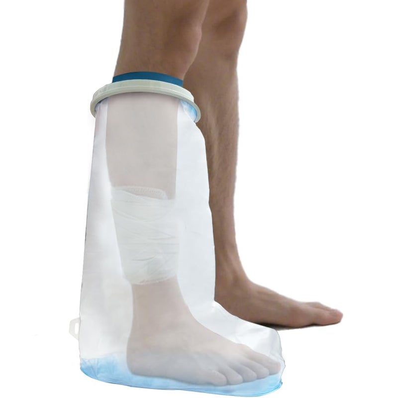 VerdGath Non-Slip Waterproof Leg Cast Cover for Shower Adult, Cast Protector for Shower Leg Adult, Leg Cast Bag for Shower Foot Cover for Shower After Surgery Reusable(24.8 in. Long) - Image 1